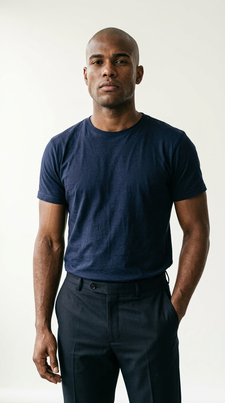 Retrato 3/4 em pé masculino